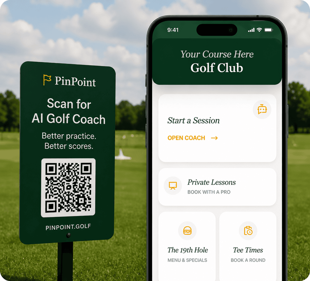 PinPoint range sign and app preview